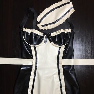 Honour brand latex maid dress size Small